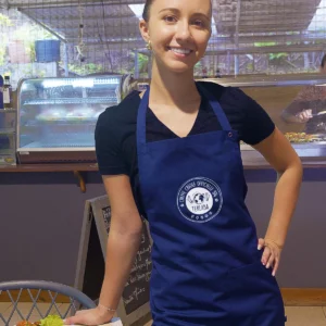 Tablier Bleu Marine – Cheffe Créole Officielle 974 (féminin)