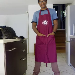 Tablier Bordeaux – Chef Créole Officiel 974 (masculin)